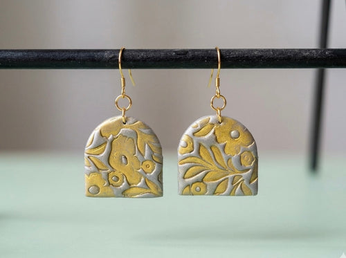 Gold Metallic Florals