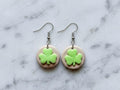 Handmade Shamrock Sugar Cookie Earrings
